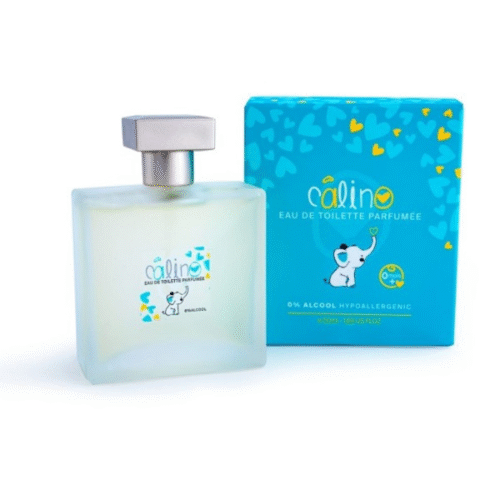 Eau de toilette parfumée Esthelle Calino, flacon de 50 ml, fragrance douce spécialement conçue pour la peau délicate des bébés.