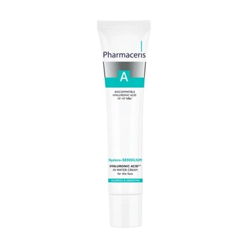  Crème Pharmaceris A Hyaluro Sensilium 40 ml à l’acide hyaluronique, hydratation intense et soin anti-âge pour peaux sensibles ».