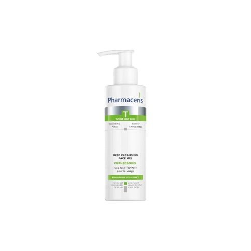 PHARMACERIS T Puri-Sebogel gel nettoyant purifiant 190 ml – soin visage pour peaux grasses et à imperfections