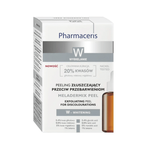 Flacon de 30 ml de Pharmaceris Whitening Meladermix Peel, soin exfoliant éclaircissant pour réduire les taches pigmentaires et unifier le teint.